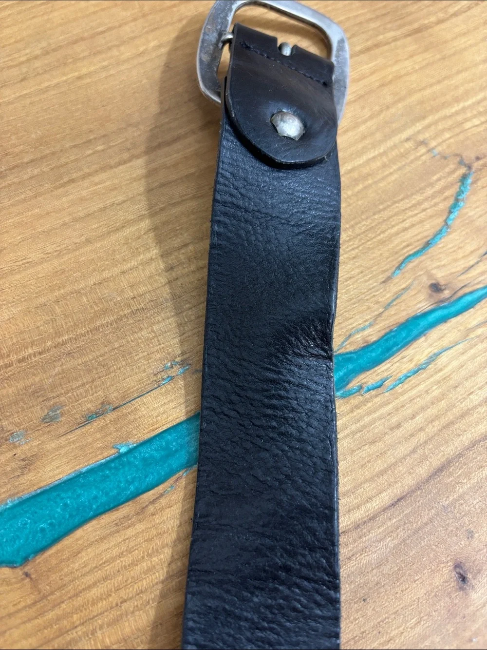 D&G Dolce & Gabbana Black Leather belt 45”